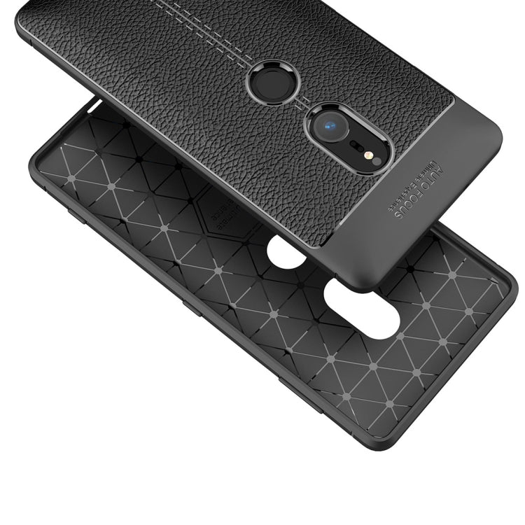 For Sony Xperia XZ2 Litchi Texture Soft TPU Protective Back Cover Case