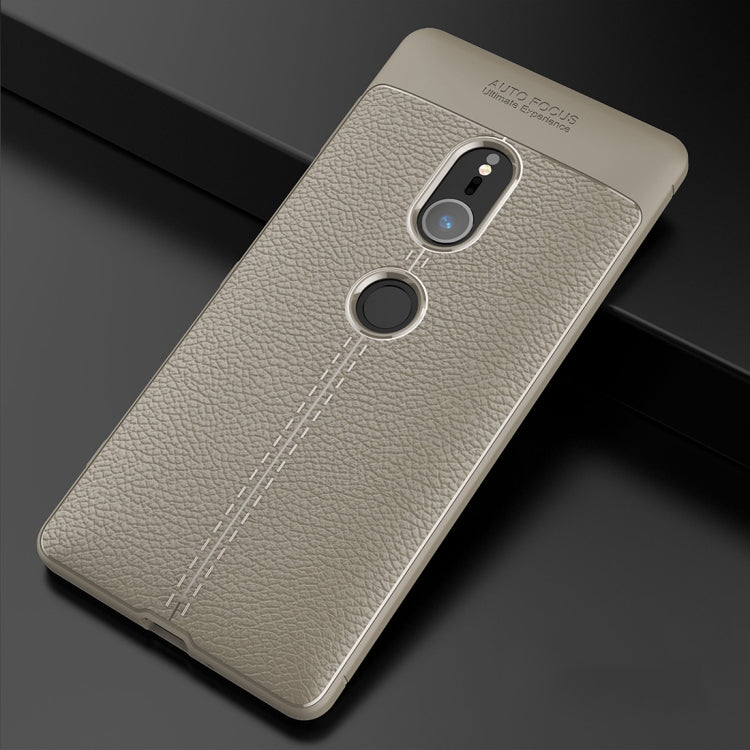 For Sony Xperia XZ2 Litchi Texture Soft TPU Protective Back Cover Case