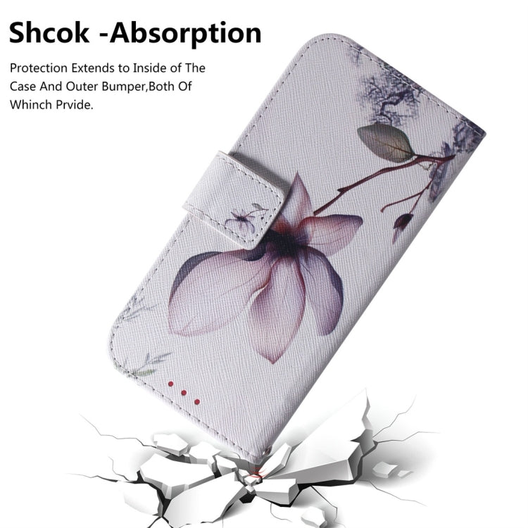 Magnolia Flower Pattern Coloured Drawing Horizontal Flip Leather Case for Sony Xperia 1, with Holder & Card Slots & Wallet