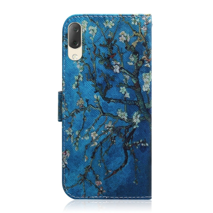 Apricot Flower Pattern Coloured Drawing Horizontal Flip Leather Case for Sony Xperia L3, with Holder & Card Slots & Wallet