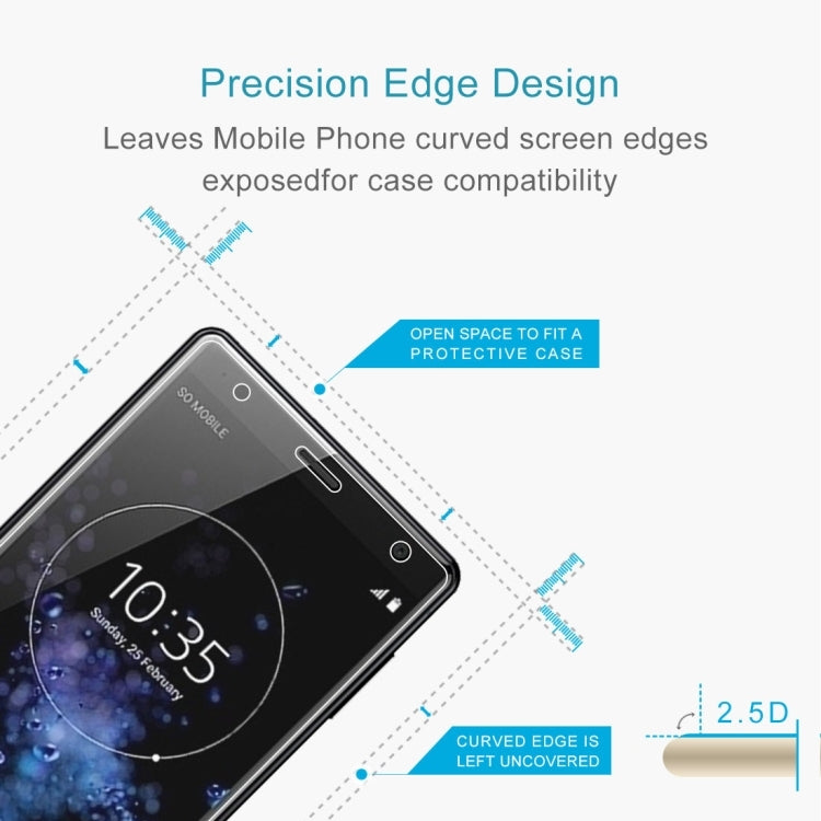 10 PCS 0.26mm 9H 2.5D Tempered Glass Film for Sony Xperia XZ2 Premium