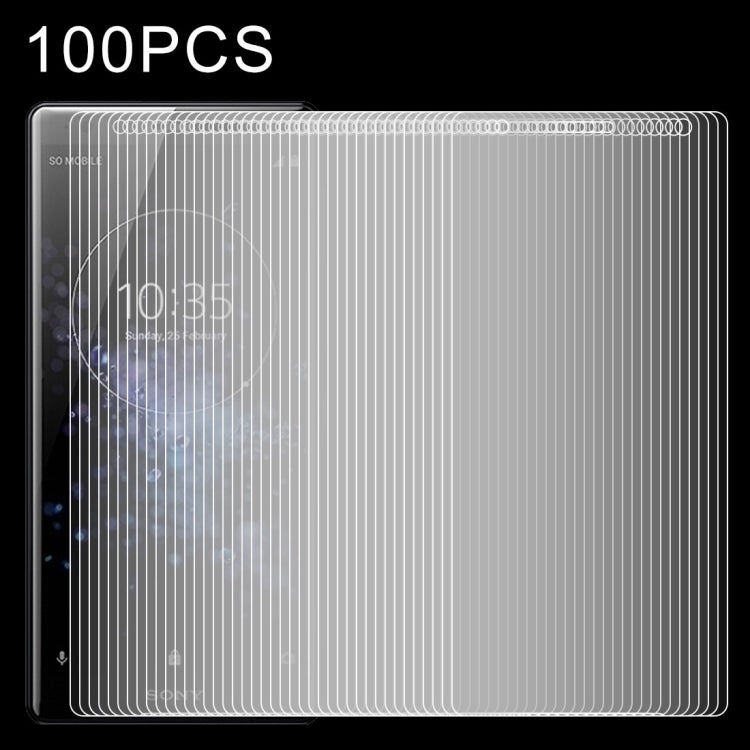 100 PCS 0.26mm 9H 2.5D Tempered Glass Film for Sony Xperia XZ2 Premium