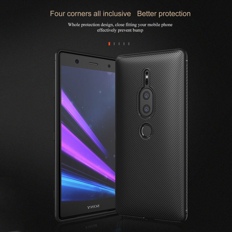 lenuo Leshen Series Stripe Texture TPU Case for Sony Xperia XZ2 Premium (Red)