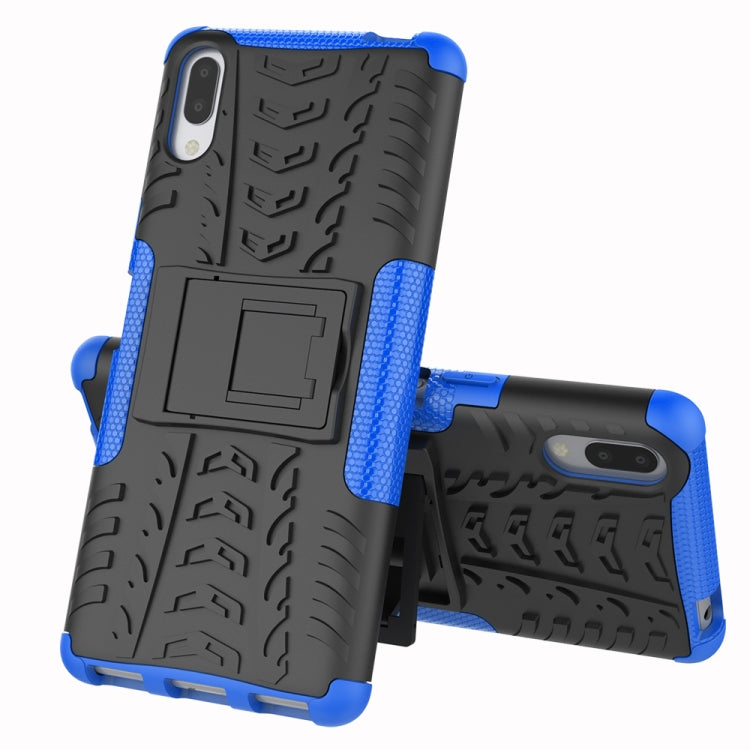 Tire Texture TPU+PC Shockproof Case for Sony Xperia L3, with Holder