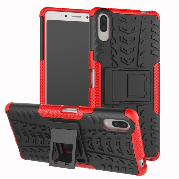 Tire Texture TPU+PC Shockproof Case for Sony Xperia L3, with Holder