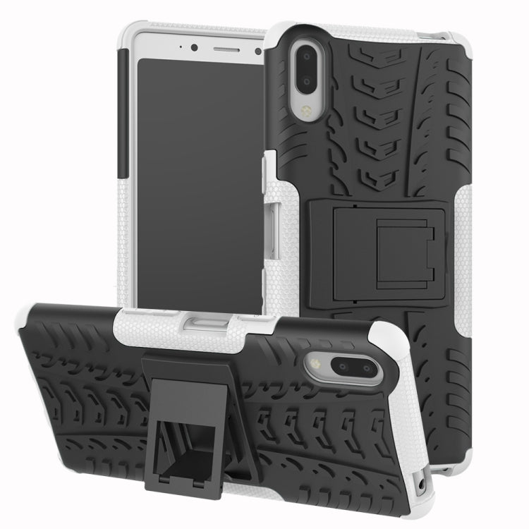 Tire Texture TPU+PC Shockproof Case for Sony Xperia L3, with Holder