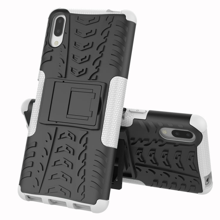 Tire Texture TPU+PC Shockproof Case for Sony Xperia L3, with Holder