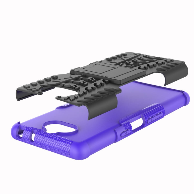 Tire Texture TPU+PC Shockproof Case for Sony Xperia XA3, with Holder