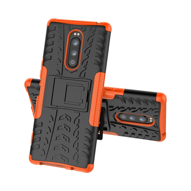 Tire Texture TPU+PC Shockproof Case for Sony Xperia 1 / Xperia XZ4, with Holder