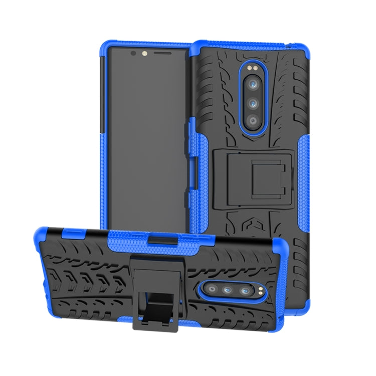 Tire Texture TPU+PC Shockproof Case for Sony Xperia 1 / Xperia XZ4, with Holder