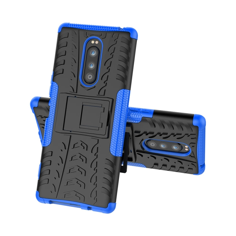Tire Texture TPU+PC Shockproof Case for Sony Xperia 1 / Xperia XZ4, with Holder
