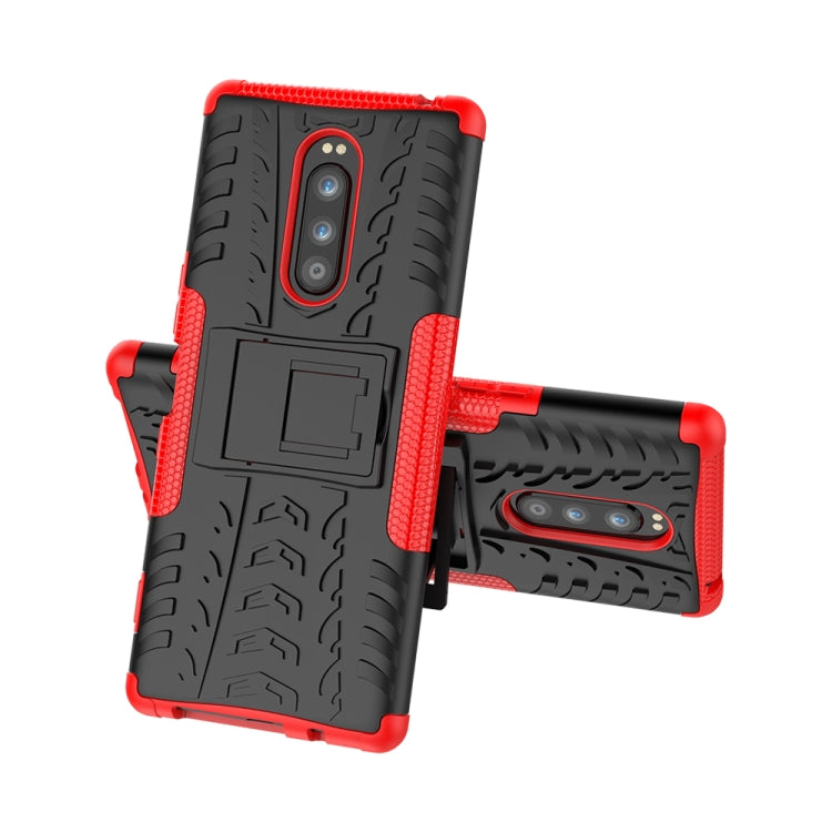 Tire Texture TPU+PC Shockproof Case for Sony Xperia 1 / Xperia XZ4, with Holder