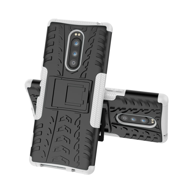 Tire Texture TPU+PC Shockproof Case for Sony Xperia 1 / Xperia XZ4, with Holder