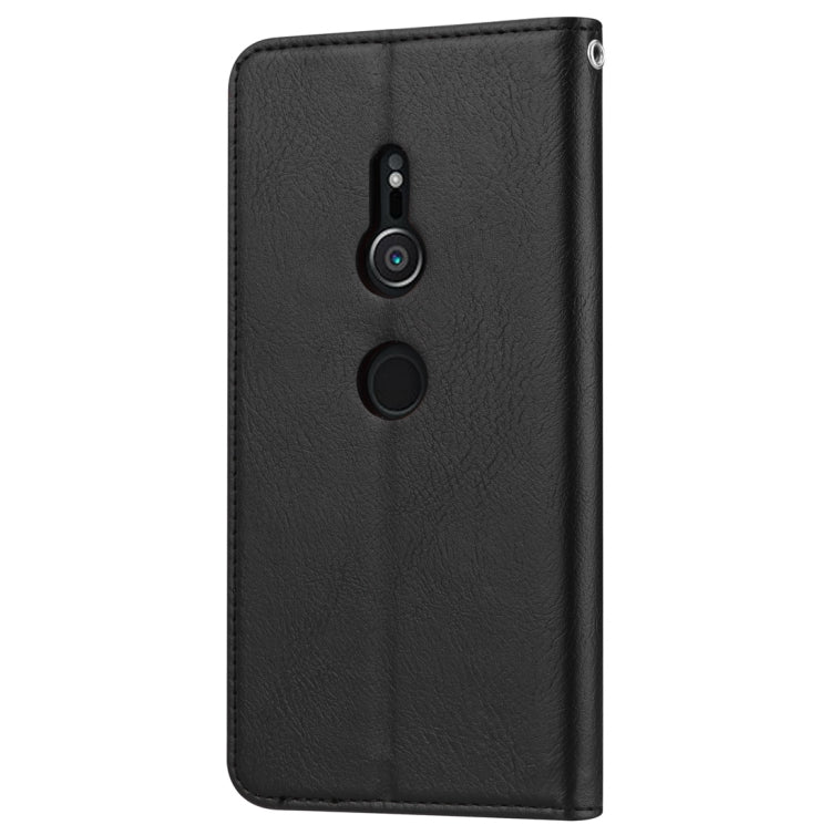 Knead Skin Texture Horizontal Flip Leather Case for Sony Xperia XZ3, with Photo Frame & Holder & Card Slots & Wallet