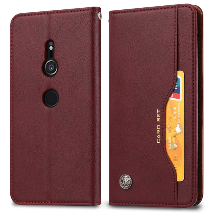 Knead Skin Texture Horizontal Flip Leather Case for Sony Xperia XZ3, with Photo Frame & Holder & Card Slots & Wallet