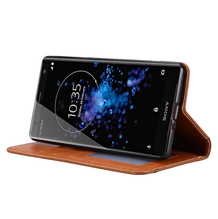 Knead Skin Texture Horizontal Flip Leather Case for Sony Xperia XZ3, with Photo Frame & Holder & Card Slots & Wallet