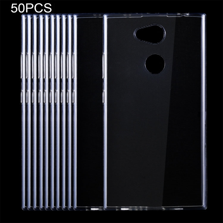 50 PCS for Sony Xperia XA2 Ultra 0.75mm Ultra-thin Transparent TPU Protective Case