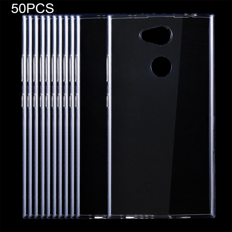 50 PCS for Sony Xperia L2 0.75mm Ultra-thin Transparent TPU Protective Case