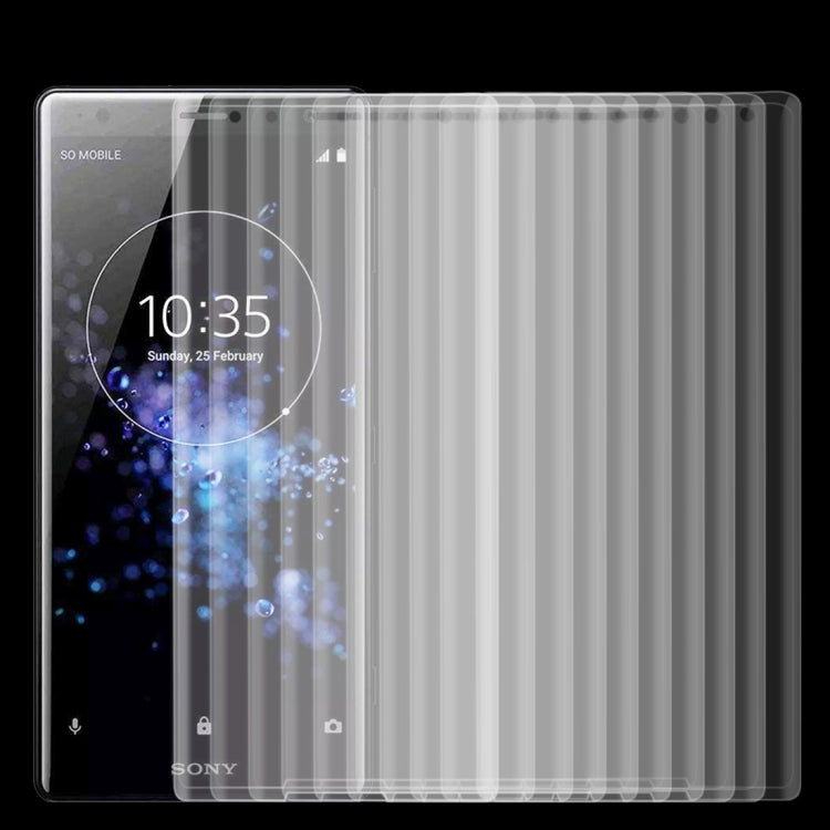 10 PCS for Sony Xperia XZ2 0.3mm 9H Surface Hardness 3D Explosion-proof Tempered Glass Screen Film