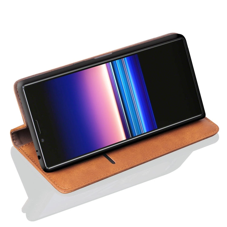 Casual Style Retro Crazy Horse Texture Horizontal Flip Leather Case for Sony Xperia 1, with Card Slots & Holder & Wallet