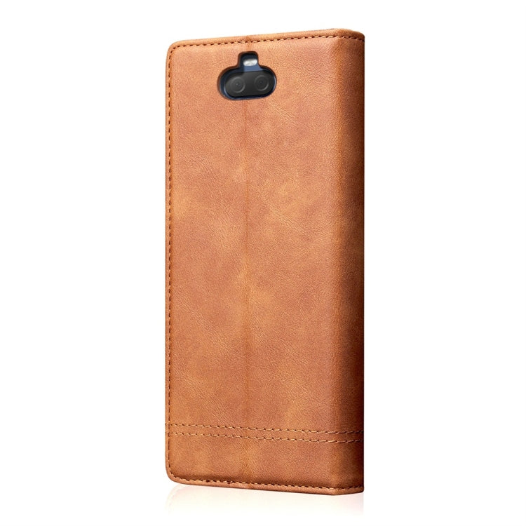 Casual Style Retro Crazy Horse Texture Horizontal Flip Leather Case for Sony Xperia 10, with Card Slots & Holder & Wallet
