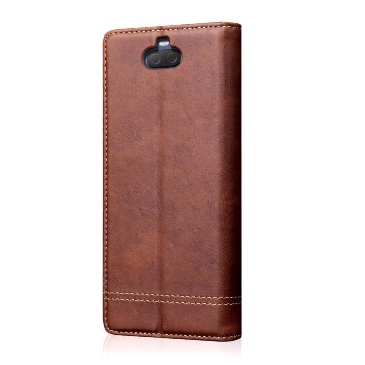 Casual Style Retro Crazy Horse Texture Horizontal Flip Leather Case for Sony Xperia 10, with Card Slots & Holder & Wallet