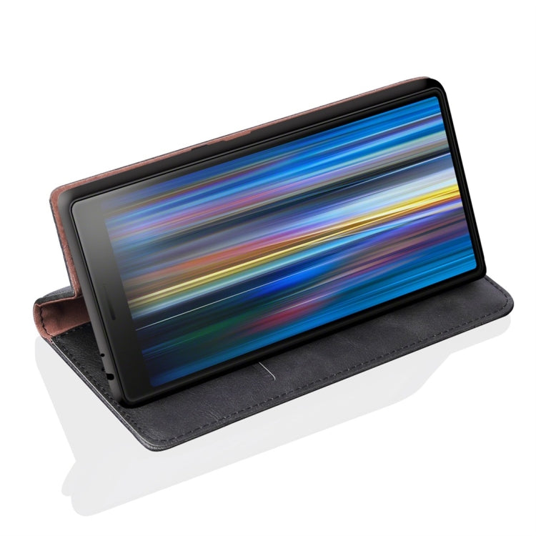 Casual Style Retro Crazy Horse Texture Horizontal Flip Leather Case for Sony Xperia 10 Plus, with Card Slots & Holder & Wallet