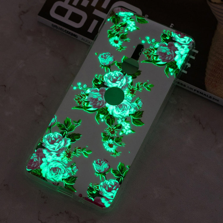 Luminous Rosa Multiflora Flower Pattern Shockproof TPU Protective Case for Sony Xperia XZ3