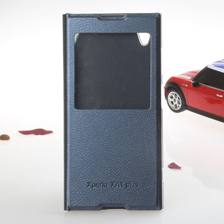 For Sony Xperia XA1 Plus Litchi Texture Horizontal Flip Leather Case with Call Display ID