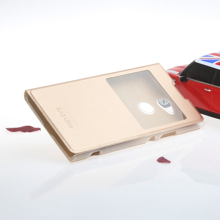 For Sony Xperia XA2 Ultra Litchi Texture Horizontal Flip Leather Case with Call Display ID