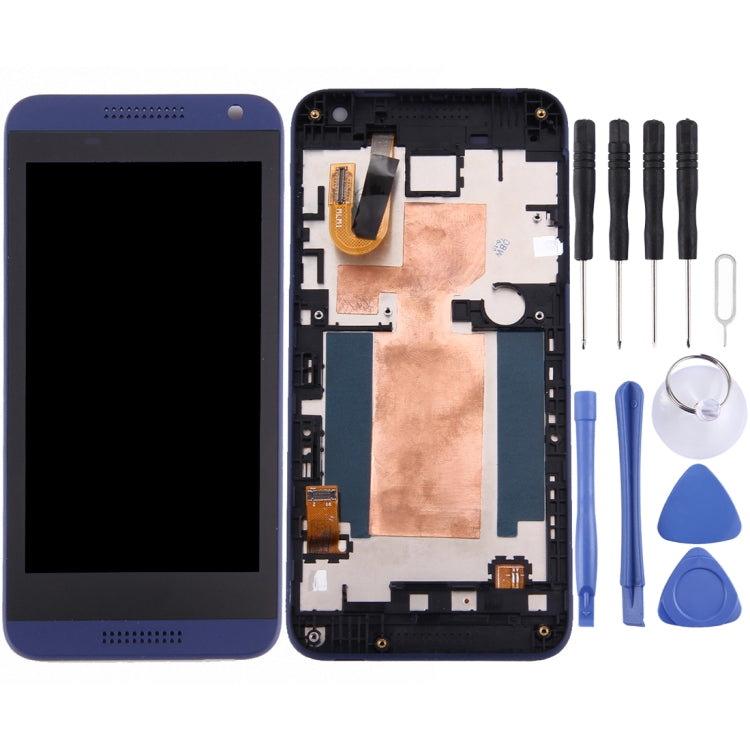 TFT LCD Screen for HTC Desire 610 Digitizer Full Assembly with Frame (Dark Blue)
