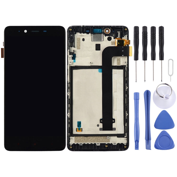 TFT LCD Screen For Xiaomi Redmi Note 2 Digitizer Full Assembly with Frame(Black)