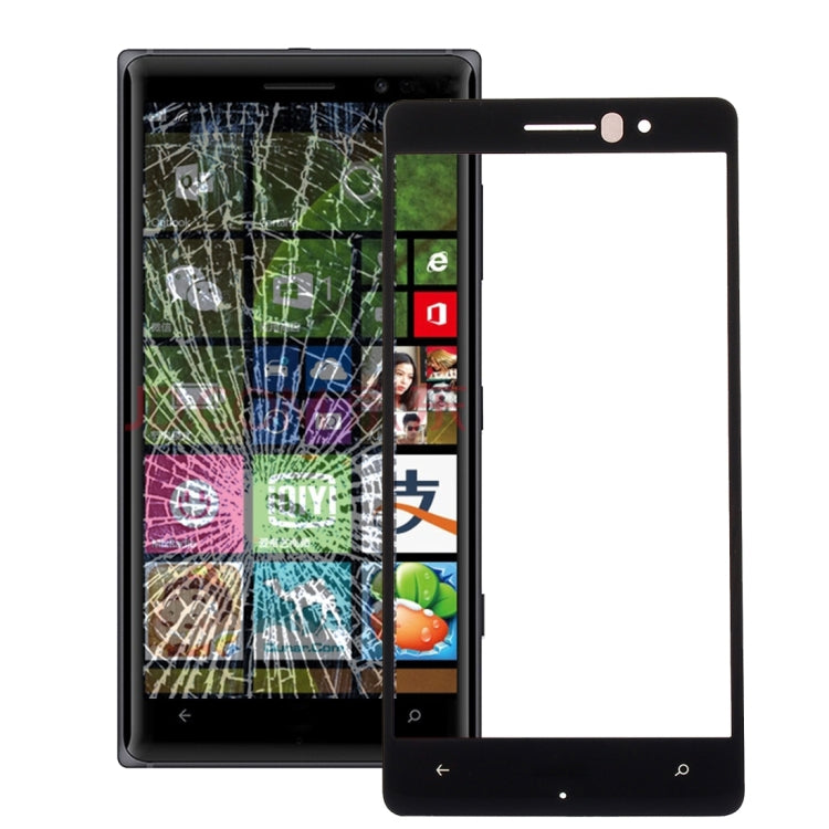 for Nokia Lumia 830 Front Screen Outer Glass Lens(Black)