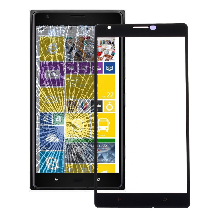 Front Screen Outer Glass Lens for Nokia Lumia 1520(Black)