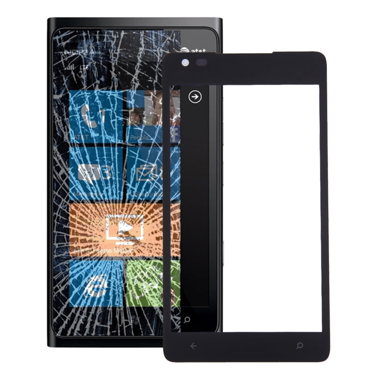 Front Screen Outer Glass Lens for Nokia Lumia 900(Black)