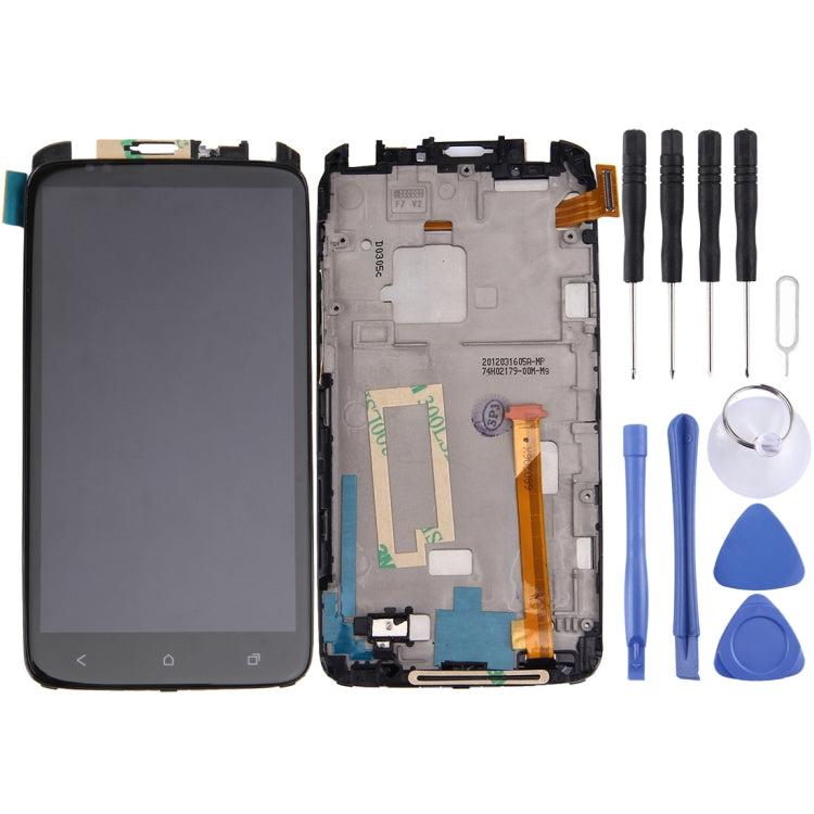 TFT LCD Screen for HTC One X Digitizer Full Assembly with Frame (Black)