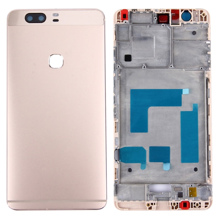 For Huawei Honor V8 Battery Back Cover + Front Housing LCD Frame Bezel Plate(Gold)
