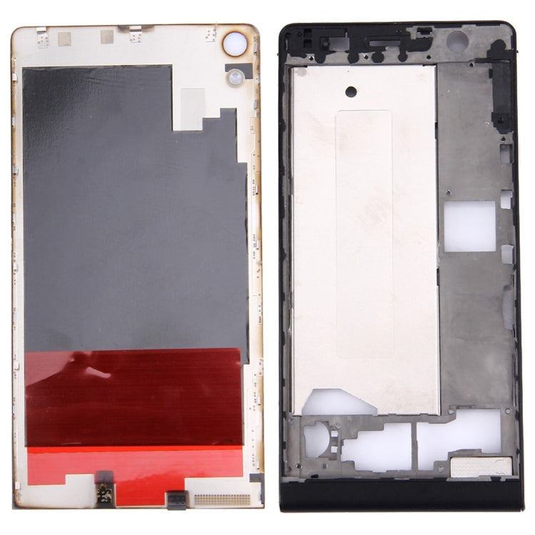For Huawei Ascend P6 Battery Back Cover + Front Housing LCD Frame Bezel Plate(Black)