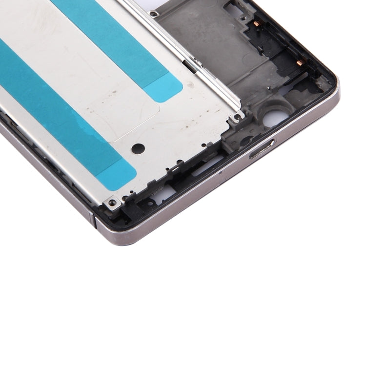 For Huawei Ascend P6 Battery Back Cover + Front Housing LCD Frame Bezel Plate(Black)