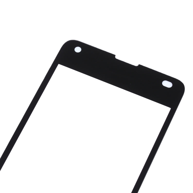 Front Screen Outer Glass Lens for Microsoft Lumia 550(Black)