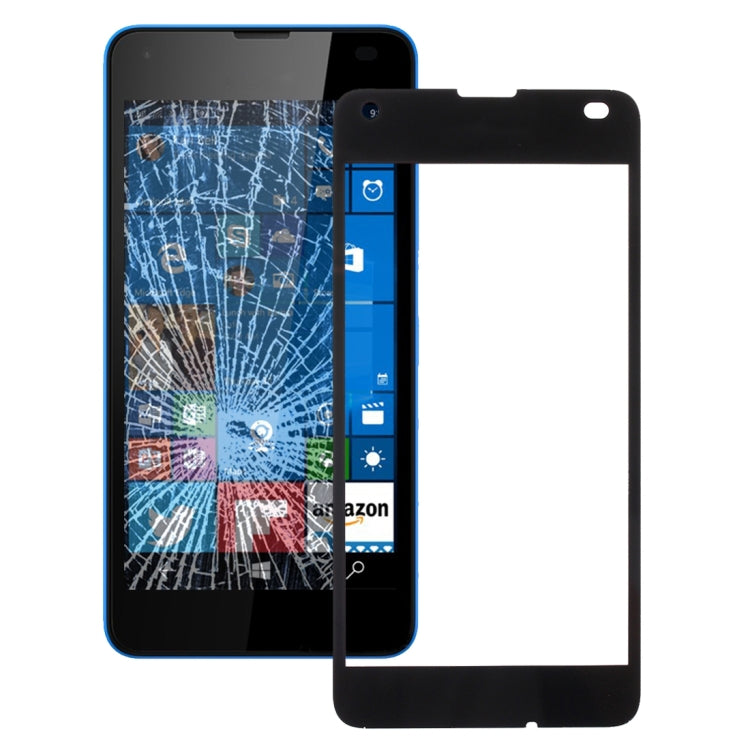 Front Screen Outer Glass Lens for Microsoft Lumia 550(Black)
