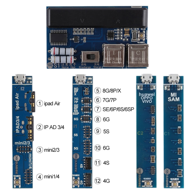 SS-909 Universal Charge Activation Board for iPhone X & 8 Plus & 8 & 7 Plus & 7 & 6s Plus & 6s & 6 Plus & 6 & 5s & 5 & 4s & 4 & iPad & Huawei & OPPO & Vivo