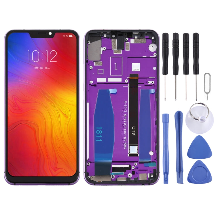 OEM LCD Screen for Lenovo Z5 / L78011 Digitizer Full Assembly with Frame (Purple)