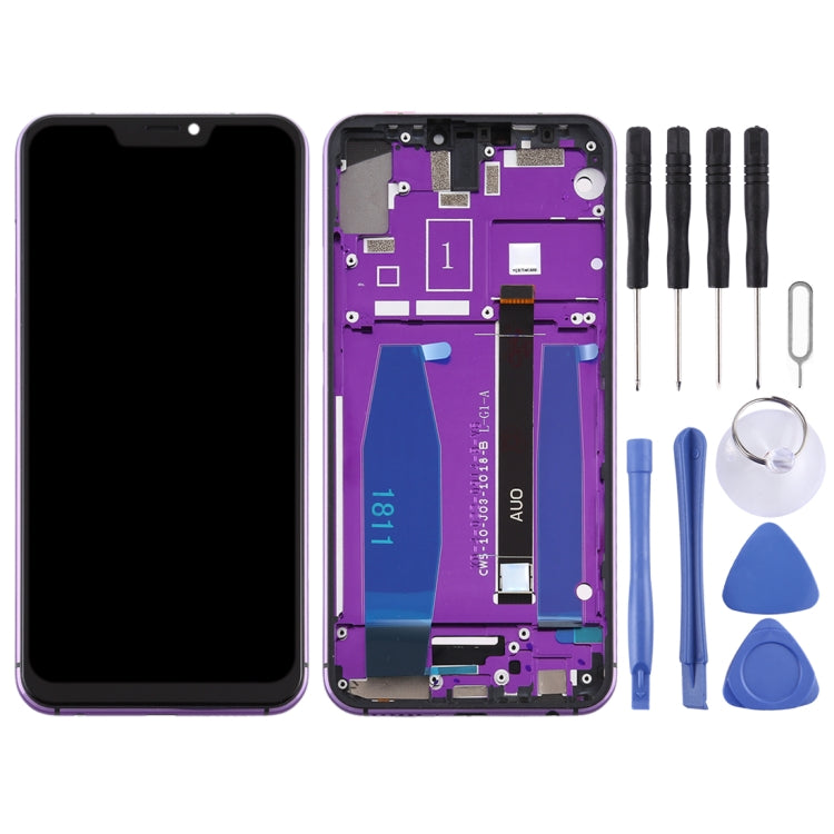 OEM LCD Screen for Lenovo Z5 / L78011 Digitizer Full Assembly with Frame (Purple)