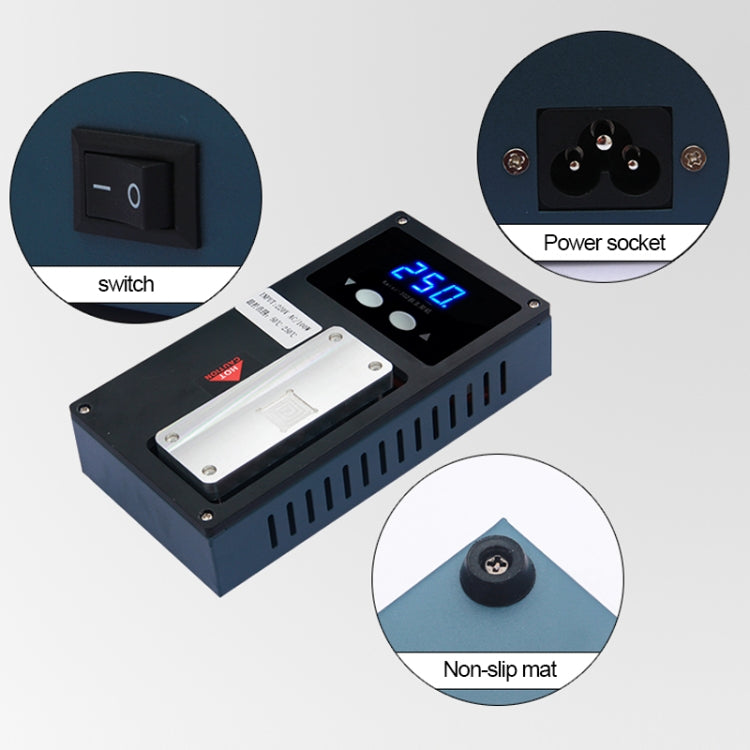 K-302 Mobile Phone LCD Frame Bracket Remover Dismantle Machine Heating Platform, Upgrade Version, Input: 220V AC 100W, AU Plug