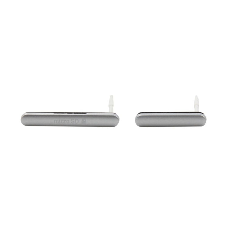 iPartsBuy Single SIM Version Anti-Dust Plug (Micro SD Card Port Dust Plug + USB Port Dust Plug), For Sony Xperia M4 Aqua(Silver)