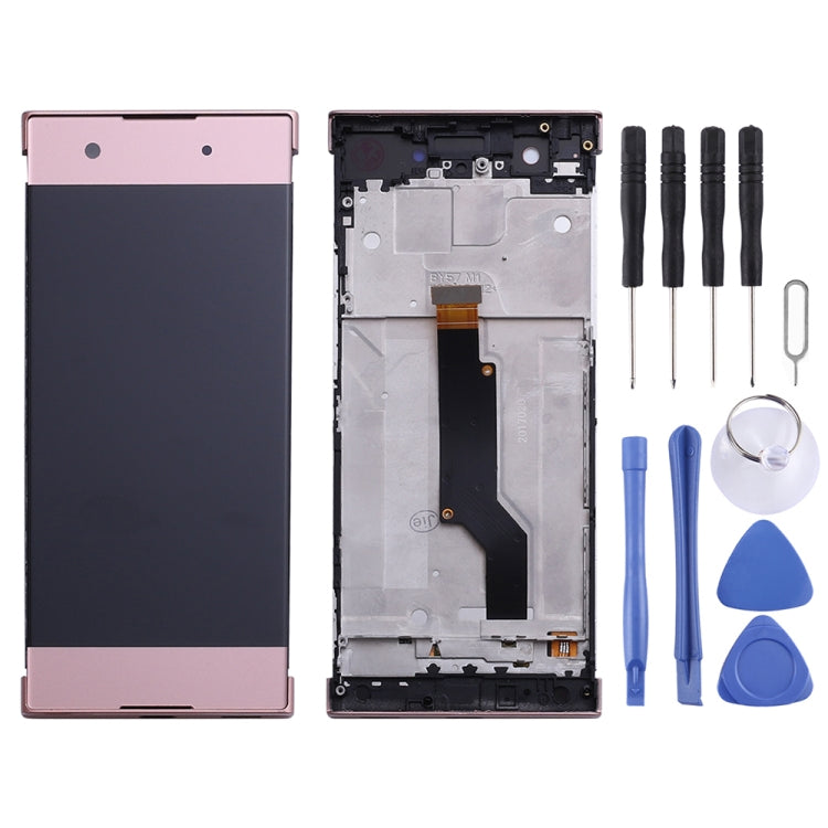 OEM LCD Screen for Sony Xperia XA1 G3112 G3116 G3121 Digitizer Full Assembly with Frame(Pink)