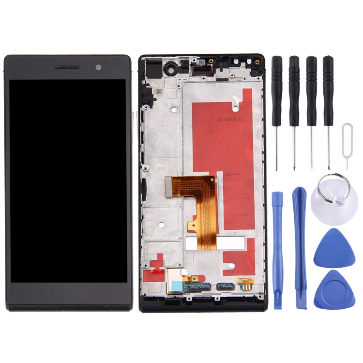 OEM LCD Screen For Huawei Ascend P7 Digitizer Full Assembly with Frame