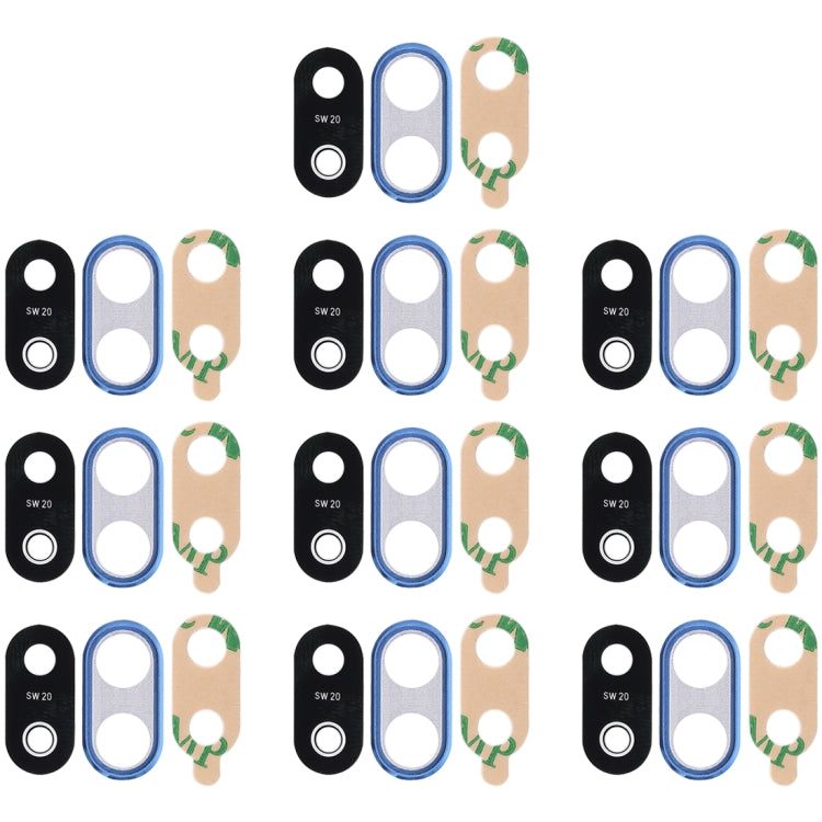 For Huawei P20 Lite 10pcs Back Camera Bezel with Lens Cover & Adhesive