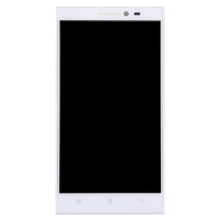 OEM LCD Screen for Lenovo Vibe Z2 Digitizer Full Assembly with Frame (White)